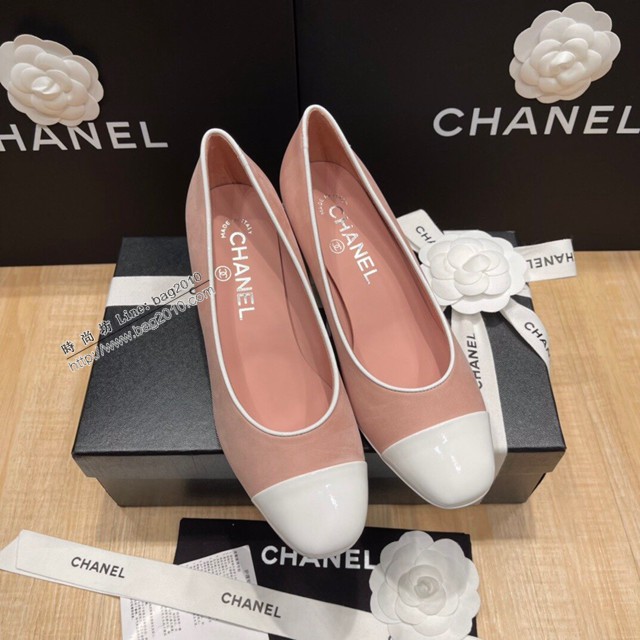 Chanel香奈兒頂級版本磨砂絲綢牛皮小香新款彩色糖果系列單鞋 dx2719